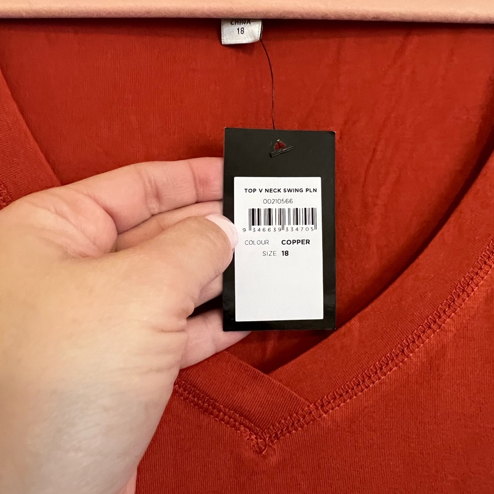 Swing Tunic Plus Size Orange Size 18